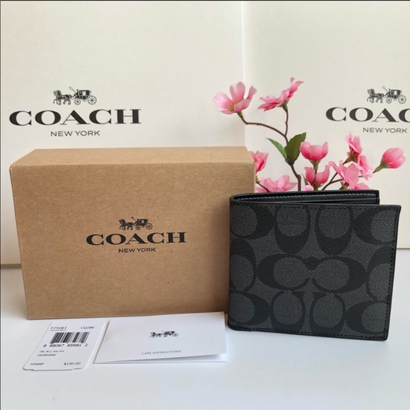 πΉπΉ Coach Menβs Double Billfold Wallet F57083 - Picture 11 of 11